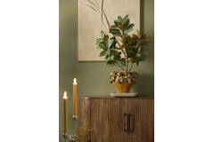 Vase deco 41x37x23,5 cm LOMI ceramic amber-brown+olive green