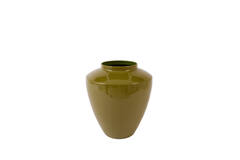 Vase deco Ø28x29 cm CALZO shiny olive green