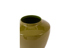 Vase deco Ø28x29 cm CALZO shiny olive green