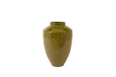 Vase deco Ø24x36 cm CALZO shiny olive green