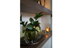 Vaas Ø24,5x22 cm MURELA glas olijf groen