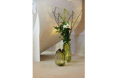 Vaas Ø21x30 cm MURELA glas olijf groen