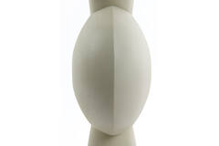 Vaas deco 31x20x60 cm KAVANDU licht grijs