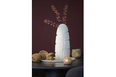 Vase deco 16x10x38,5 cm LOU ceramics matt cream