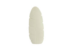 Vaas deco 19x11x46,5 cm LOU keramiek mat crème