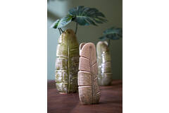 Vaas 19x11x46,5 cm LOU keramiek groen