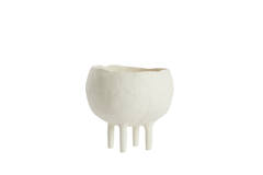Vase deco Ø16x14,5 cm MUXIA cream