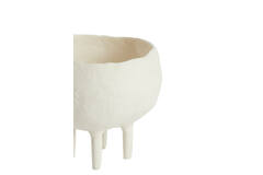 Vase deco Ø16x14,5 cm MUXIA cream