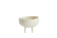 Vaas deco Ø17,5x12 cm MUXIA crème