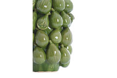 Vaas deco 23,5x23x32,5 cm NATALIA keramiek donker groen