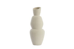 Vaas Ø19x46,5 cm ARAM keramiek crème