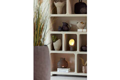 Vase deco 22x17x21 cm ALONZA dark brown