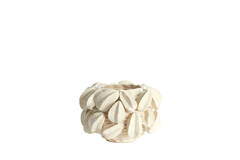 Vase deco 33,5x33x23 cm CARAMBOLA ceramics cream