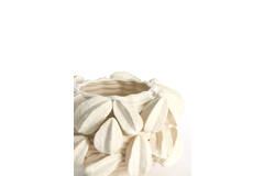 Vase deco 33,5x33x23 cm CARAMBOLA ceramics cream