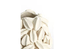 Vaas deco 32x31,5x36,5 cm CARAMBOLA keramiek crème