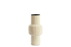 Vaas deco Ø16x33 cm SENUMA glanzend wit+zwart