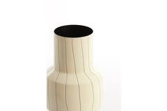 Vaas deco Ø16x33 cm SENUMA glanzend wit+zwart