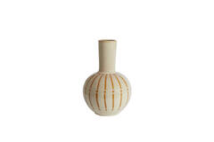 Vase deco Ø34x52 cm ULLOA ceramics shiny cream+brown