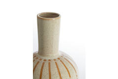 Vase deco Ø34x52 cm ULLOA ceramics shiny cream+brown
