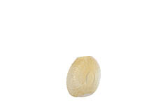 Vaas 32,5x10x24 cm CONCHA glas licht geel