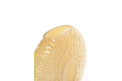Vaas 32,5x10x24 cm CONCHA glas licht geel