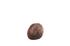 Vaas 32,5x10x24 cm CONCHA glas donker bruin