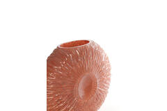 Vase 32,5x10x24 cm CONCHA glass peach