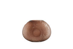Vaas 40,5x11x30,5 cm CONCHA glas donker bruin
