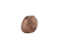 Vaas 40,5x11x30,5 cm CONCHA glas donker bruin