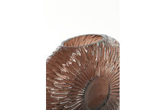 Vaas 40,5x11x30,5 cm CONCHA glas donker bruin