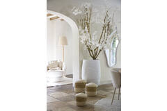Vaas deco Ø59x90 cm TINGRI crème