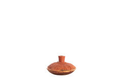 Vase deco Ø15x9 cm NEIRA ceramics brown-orange