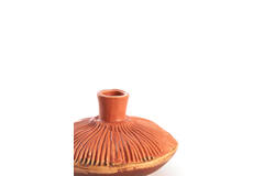 Vase deco Ø15x9 cm NEIRA ceramics brown-orange