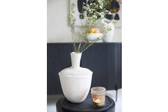 Vaas deco Ø16x22 cm NEIRA keramiek crème