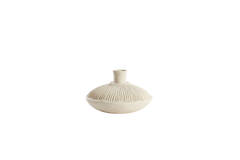 Vaas deco Ø19x11 cm NEIRA keramiek crème
