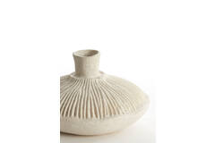 Vaas deco Ø19x11 cm NEIRA keramiek crème