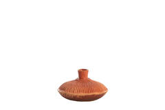 Vase deco Ø19x11 cm NEIRA ceramics brown-orange