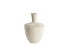 Vaas deco Ø20x29 cm NEIRA keramiek crème