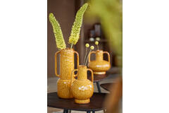 Vaas deco Ø16x25,5 cm ZIRO keramiek glans okergeel
