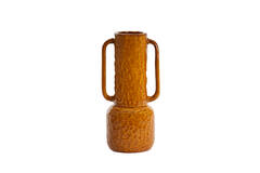 Vaas deco 18x14,5x34,5 cm ZIRO keramiek glans okergeel