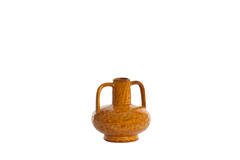 Vase deco Ø19,5x20 cm ZIRO ceramics shiny ocher yellow