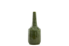 Vase deco Ø14,5x35,5 cm TEZU ceramics shiny dark green
