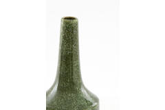Vase deco Ø14,5x35,5 cm TEZU ceramics shiny dark green