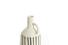 Vase deco 12x11x21,5 cm JONAI ceramics matt cream-black