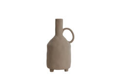 Vase deco 18,5x16,5x35,5 cm JONAI ceramics matt brown