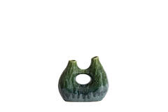 Vase deco 24,5x11x21,5 cm KATHA ceramics petrol