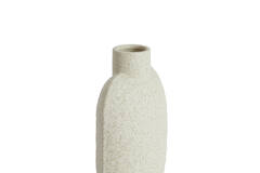 Vaas deco 15,5x10x28,5 cm NAMTU keramiek mat crème