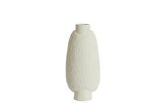 Vase deco 18x12x41 cm NAMTU ceramics matt cream