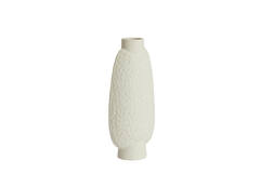 Vase deco 18x12x41 cm NAMTU ceramics matt cream