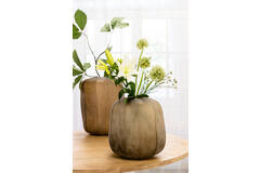 Vaas Ø33x42 cm PACENGO glas donker bruin